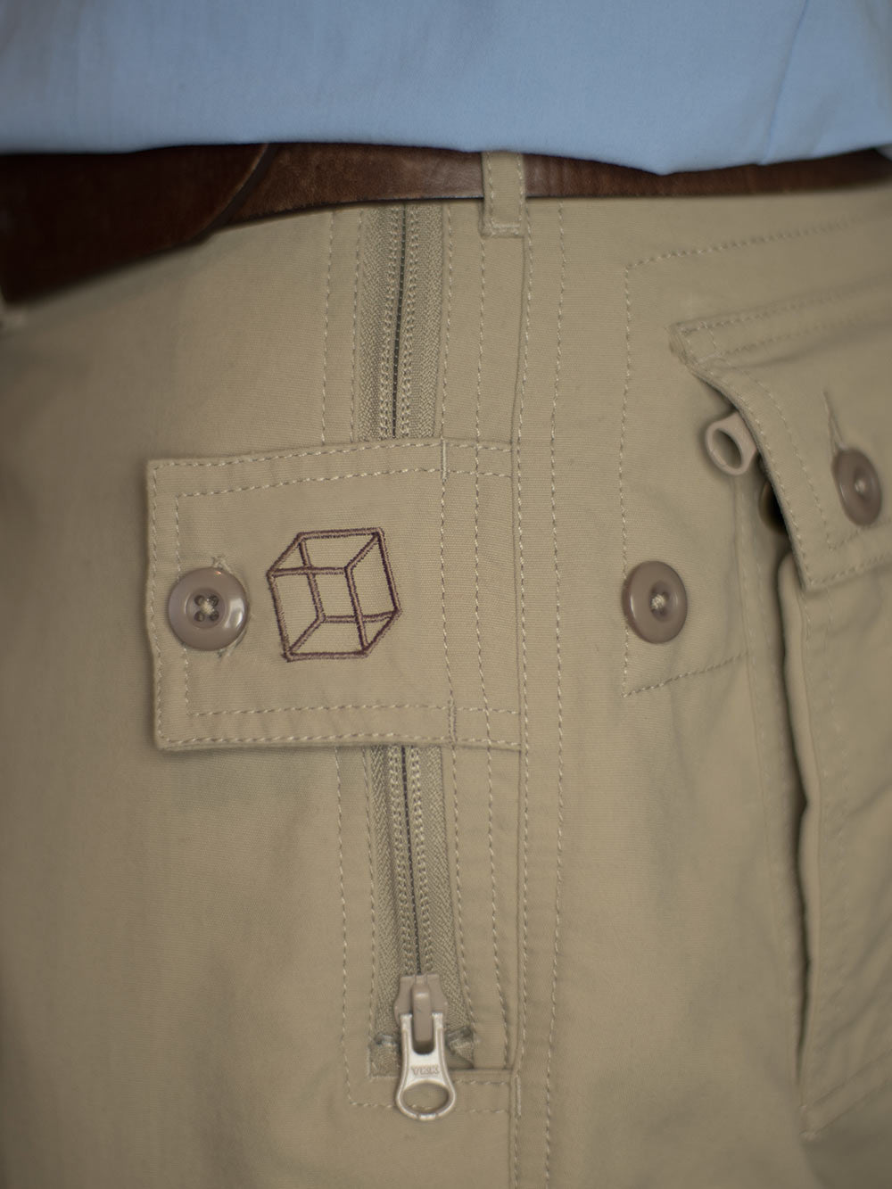 Clothing Arts Men's 36 x 32 Cubed Pick Pocket Proof Cargo Travel Pants  Brown