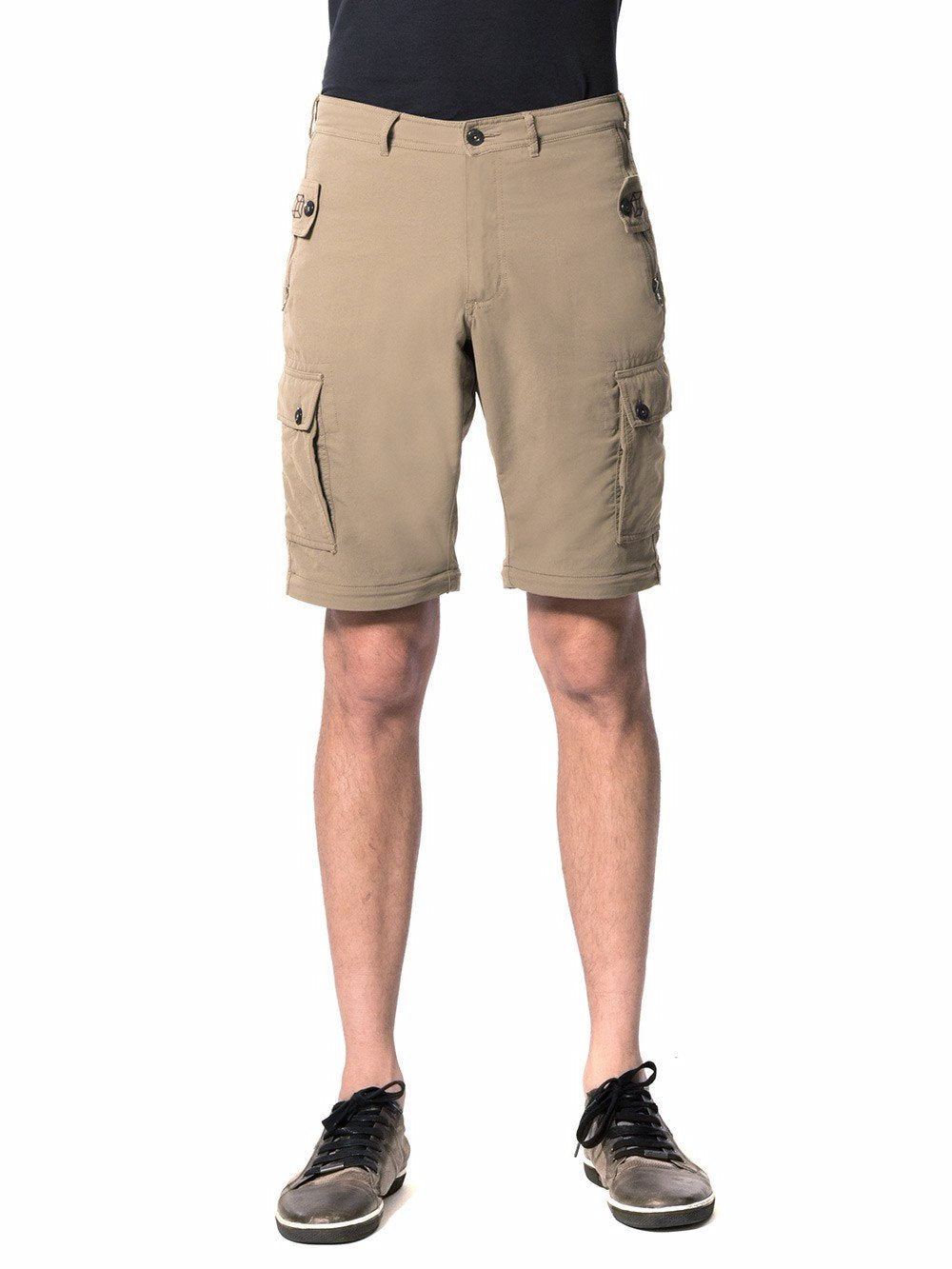 mens dress shorts with zipper pockets Aohooy Work Shorts for Men Dress Shorts Button Zipper Cotton Office Business Summer Casual Bermuda Shorts with Pockets Beige,XS, Men's