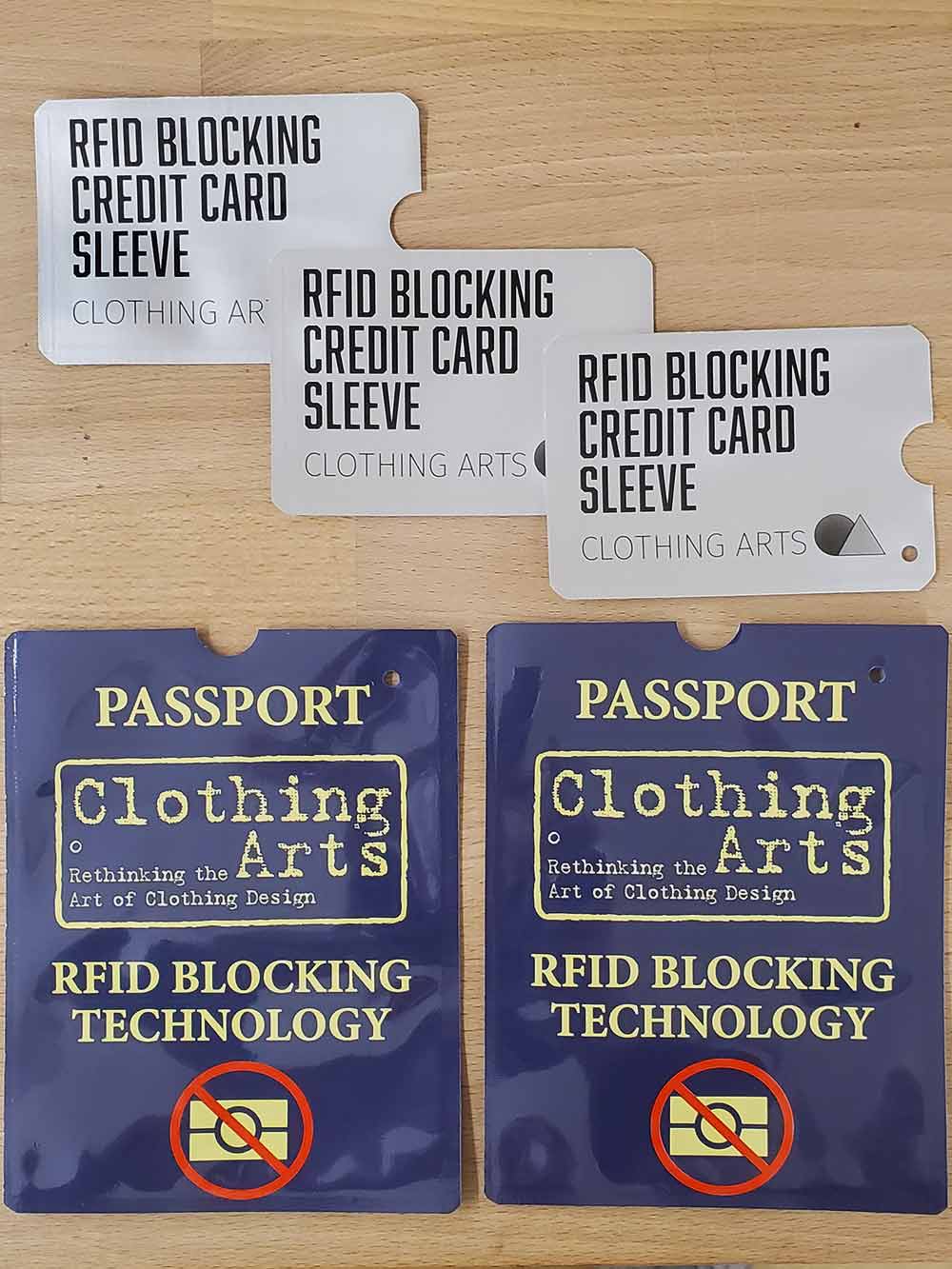 RFID Blocking Multi-Pack: Passport & Credit Card Sleeves - Clothing Arts RFID Blocking Multi-Pack: Passport & Credit Card Sleeves - Clothing Arts